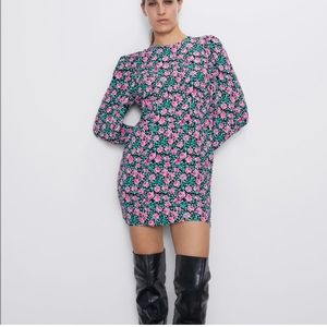 Zara floral mini dress small